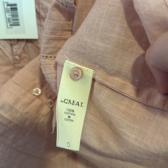 NWT New with tags The Great The Hankie Top Size 1 Small Carnation Pink - Picture 5 of 5